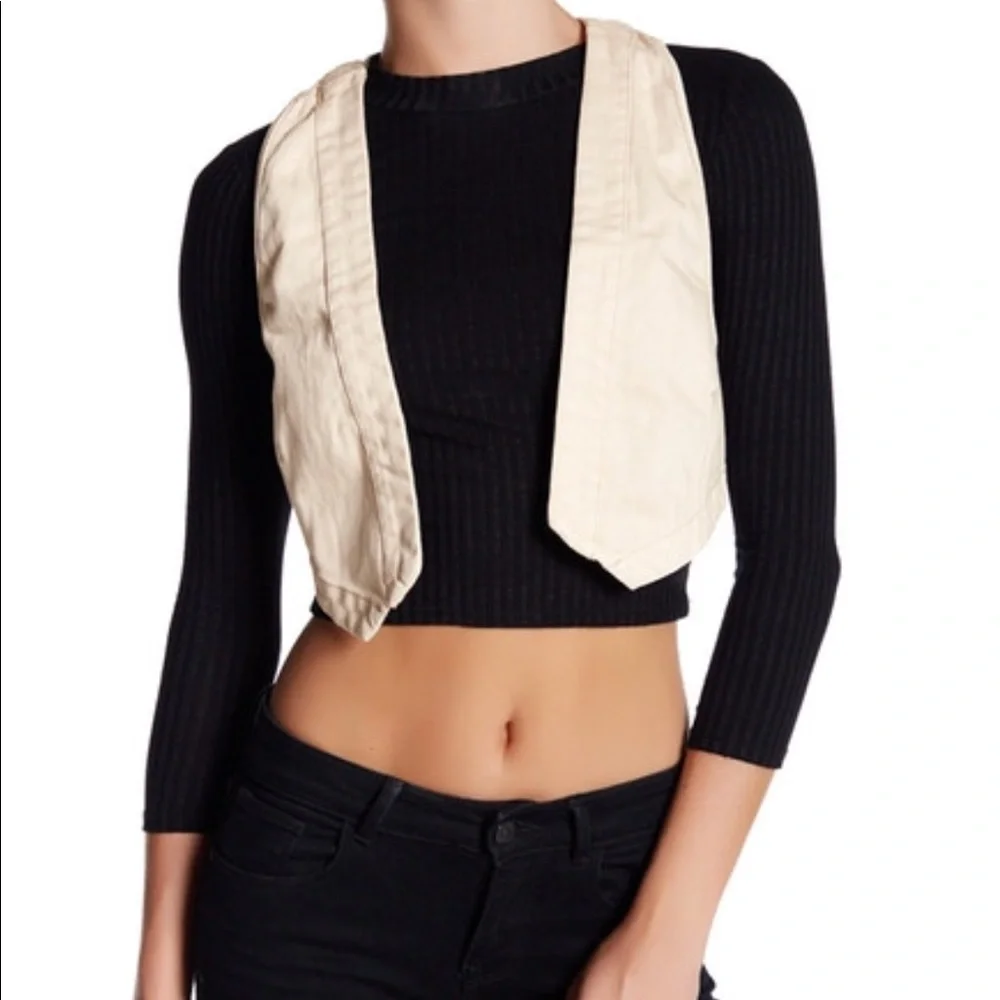 Women’s Cream Tailored Cotton Vest